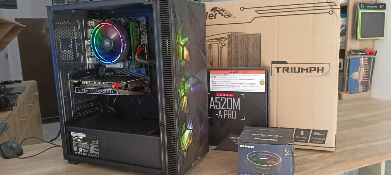 MSI A520M Ryzen 5 3600x with Nvida GTX 1660 6GB EVGA 2