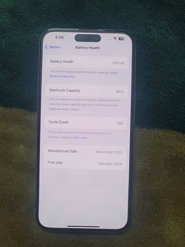 iphone 15 pro max 256 gb NON PTA natural titanium colour 1