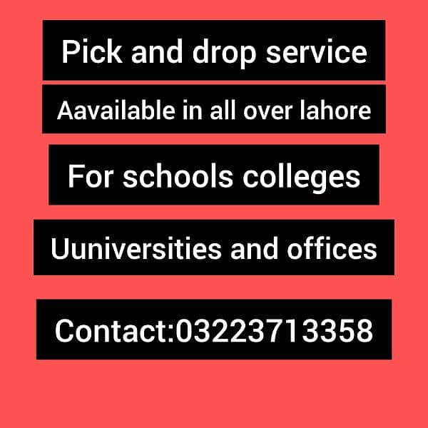 pick and drop service available in lahore 0