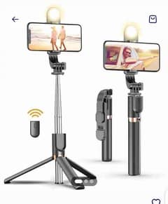 4 option fortable selfie stick with Bluetooth remote