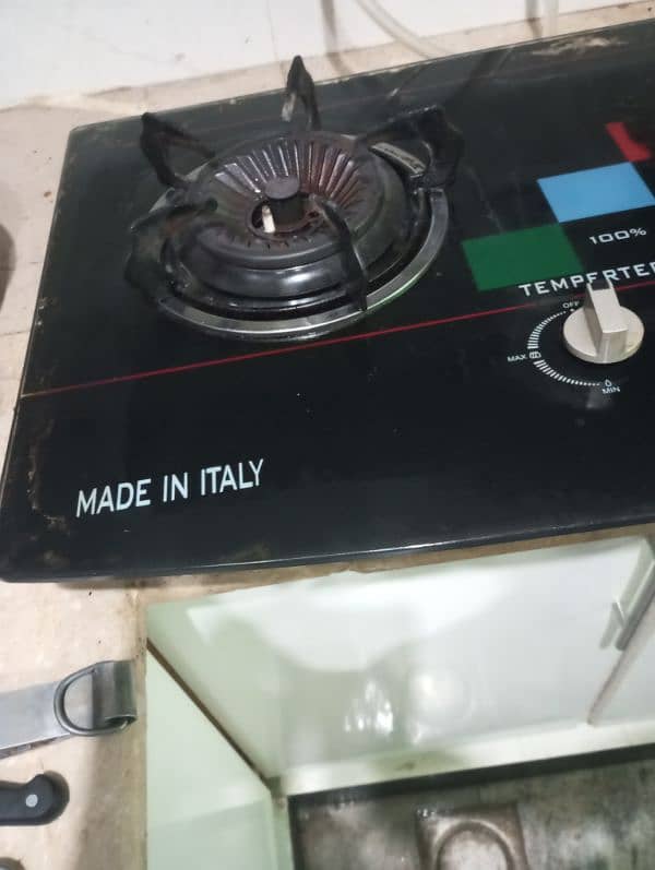 glass paneled made in Italy stove 1