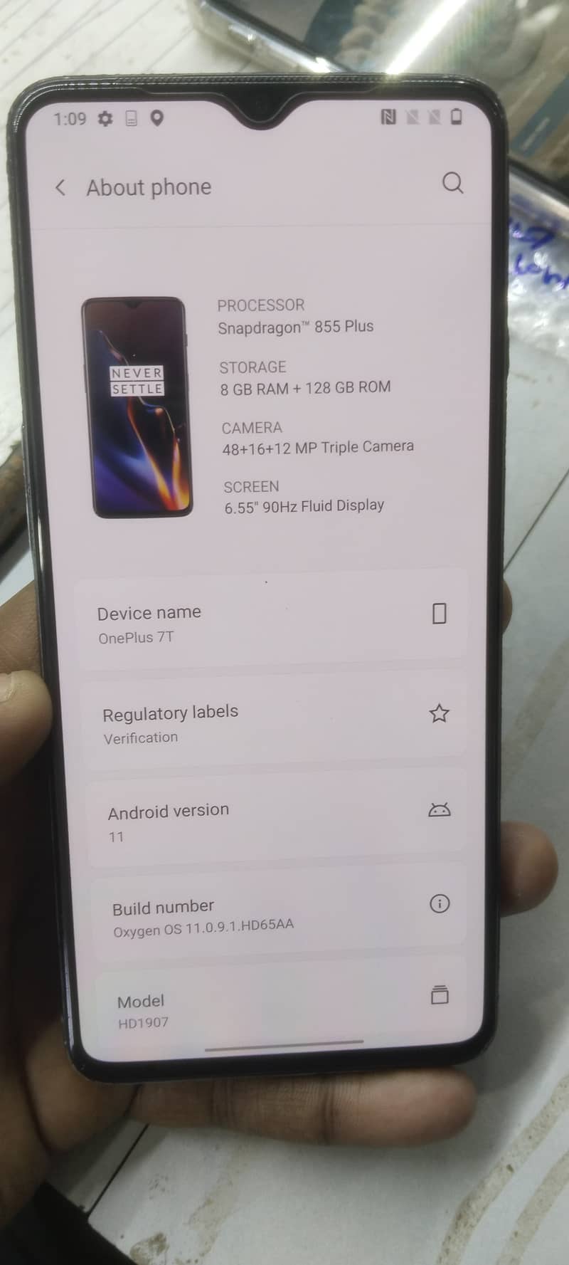 One Plus 7T 8/128 Dual Sim 855 Snapdragon 1