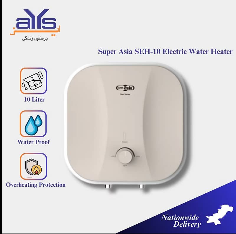 New Super Asia SEH-10 Water Electric Water Heater 10 liter 0