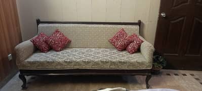 solid wooden sofa 5 seater