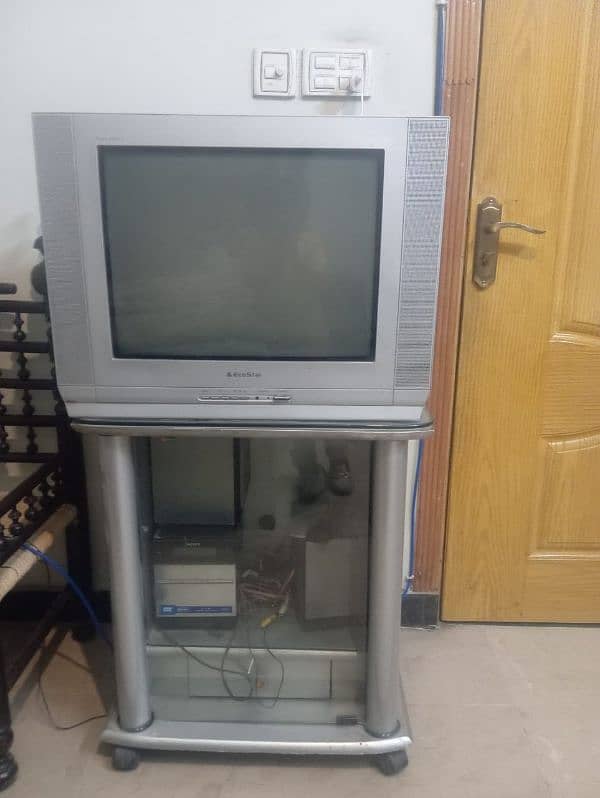 ECO Star 21 Inches TV With TV Trolley 0