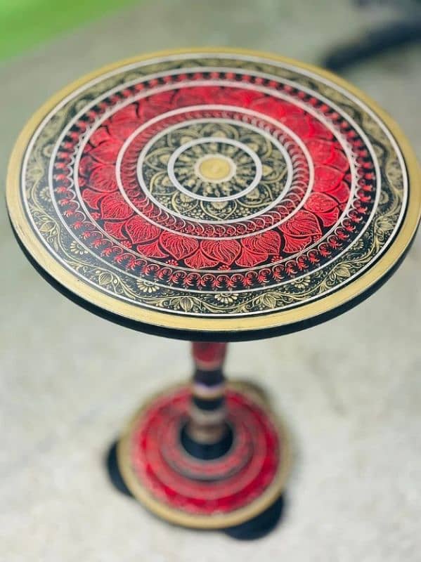 Handcrafted Naqshi Table || Wooden Coffee Table 1