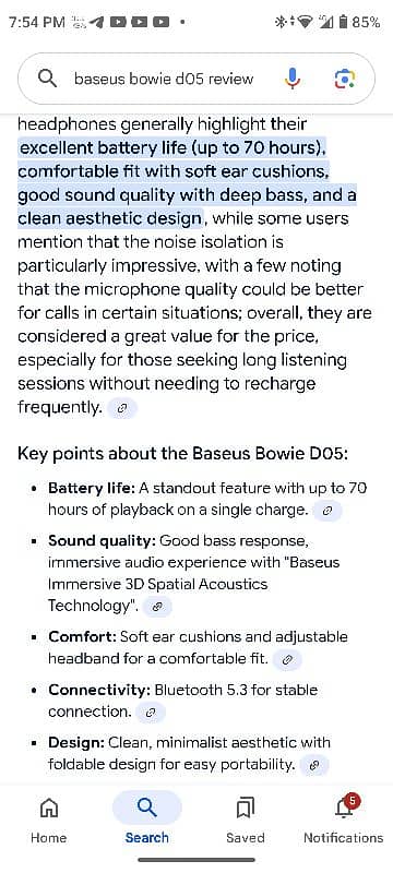 Baseus Bowie D05 Bluetooth Headphone 7