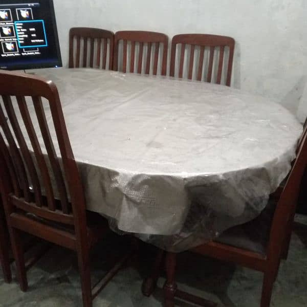 8 seater dinning chairs with wooden table 0