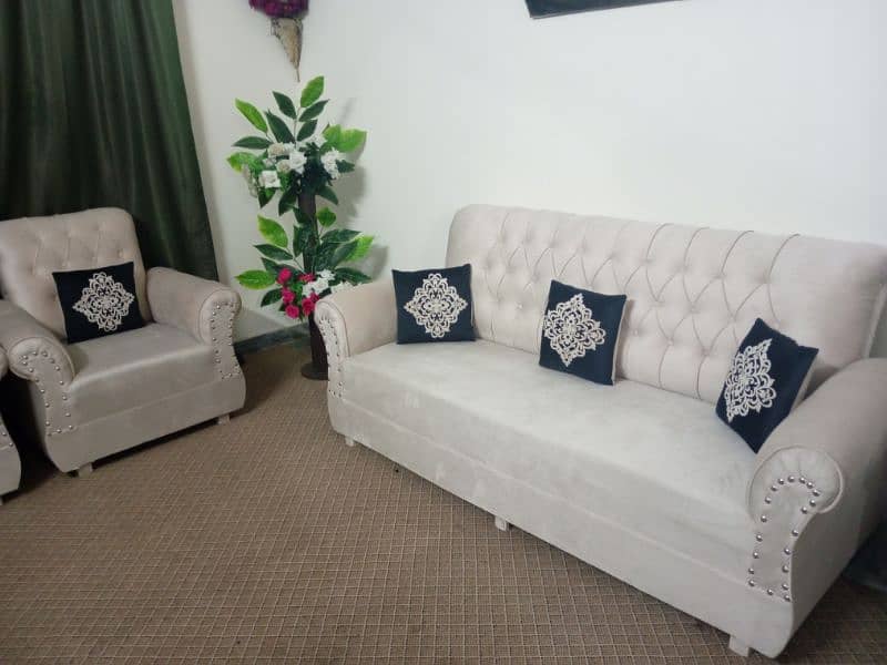 sofa set | 5 seater velvet sofa with cushion | sofa cum bed 0