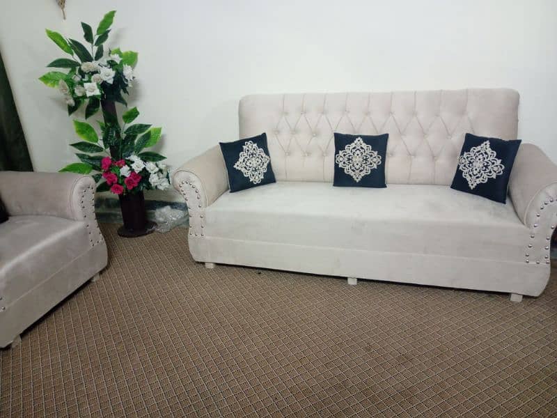 sofa set | 5 seater velvet sofa with cushion | sofa cum bed 3