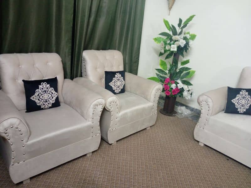 sofa set | 5 seater velvet sofa with cushion | sofa cum bed 4