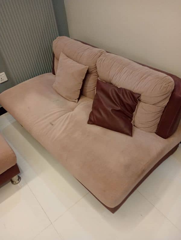 Modern Purple sofa 2 seater with 2 single seaters 1