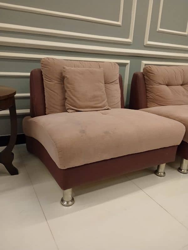 Modern Purple sofa 2 seater with 2 single seaters 2