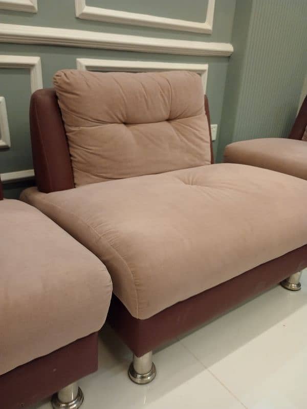 Modern Purple sofa 2 seater with 2 single seaters 3