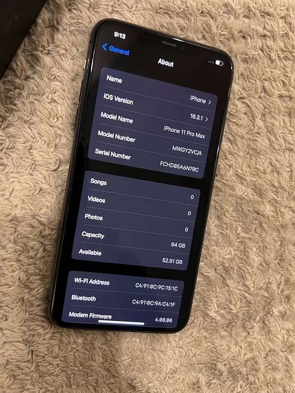 iPhone 11 Pro Max - 64gb - PTA approved (Dual) 15