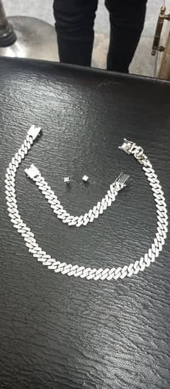 silver necklace and breslat with tops sale 03044855029