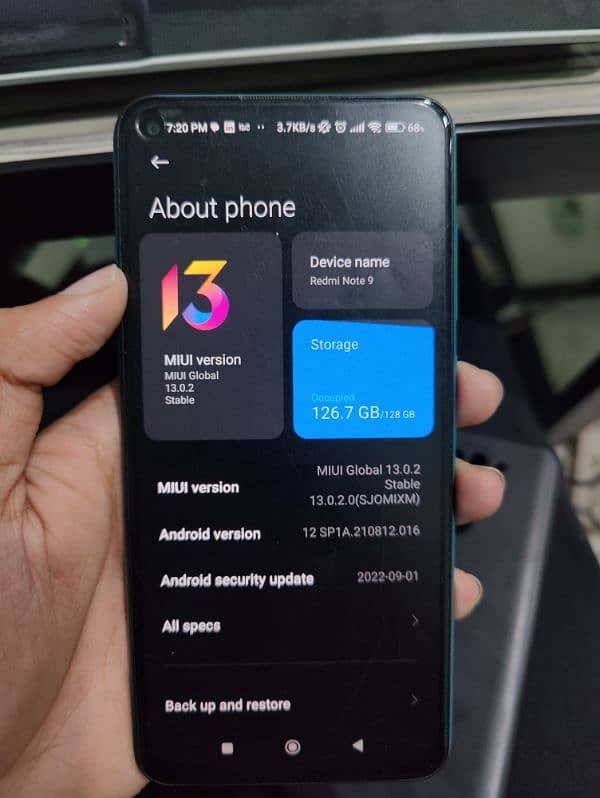 Emergency Pta Approve Redmi Note 9 with box and charger 1