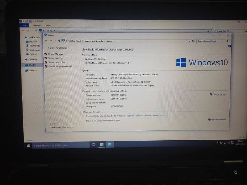 urgent sale for Dell laptop core i5 3rd generation 1