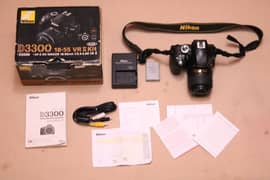 Nikon d3300 with 18-55mm Af-S lens with box and accessories