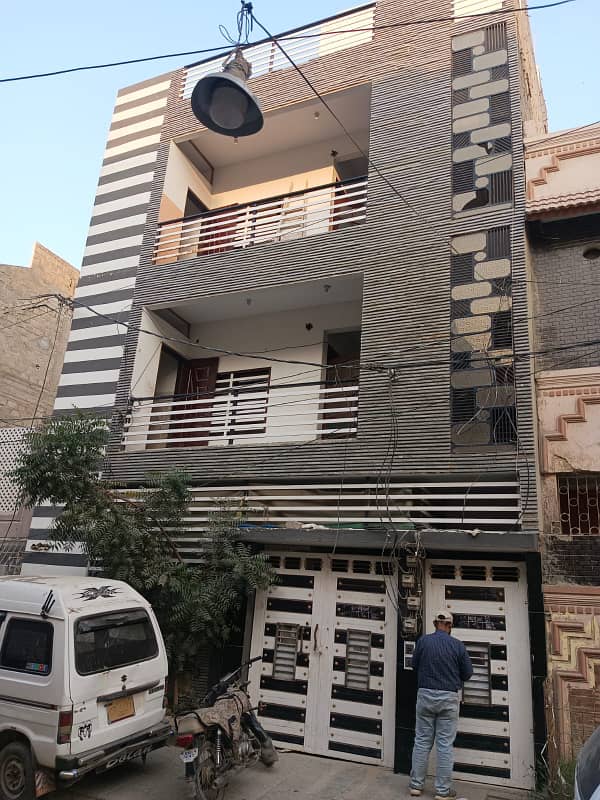 SECTOR 11-C/3 BEAUTIFUL RENOVATED G+2, WEST OPEN, 12 METER ROAD, FOUR K. E METERS NEAR MAIN ROAD, NORTH KARACHI 9