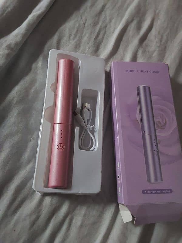 heating hair comb straightener only packing open 1