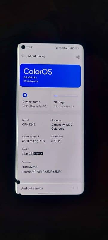 oppo reno 6 pro 5g 12gb 256gb pta approved read add 1