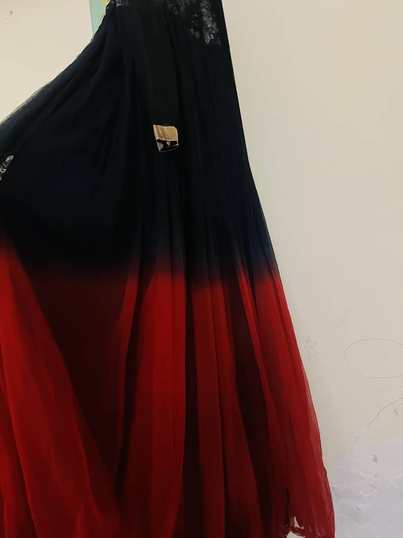 Long maxi frock beautiful black and red colour. 3