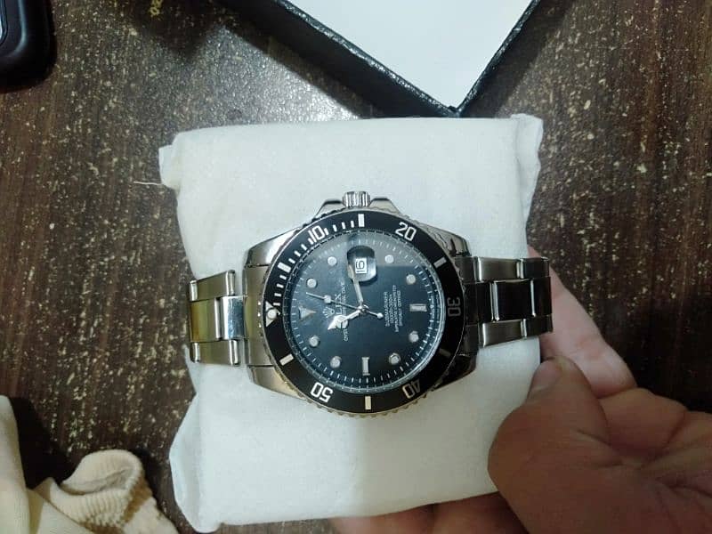 Rolex submariner watch with rotating dial auto machine 2