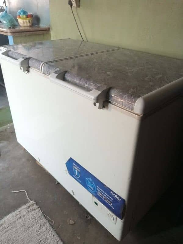 Haier company freezer double door good condition 2