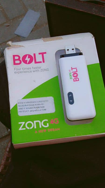 Zong bolt 4G wingle 0