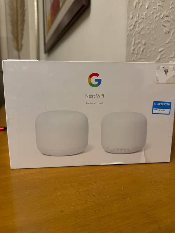 Brand new packed Google Nest wifi router and point 0