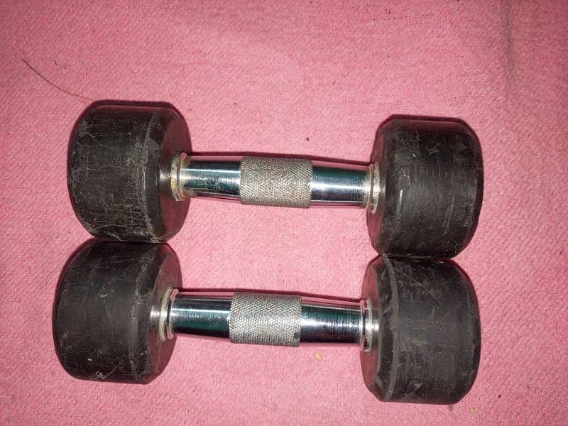 ruber dumbells used 7