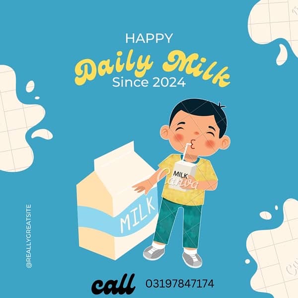 We are Providing Fresh Milk at your Door step Daily Base 1