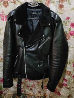 Fashion bicker leather jacket with fur coder