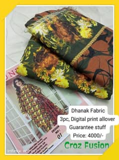 Unstitched dhanak suits delivery all over Pakistan