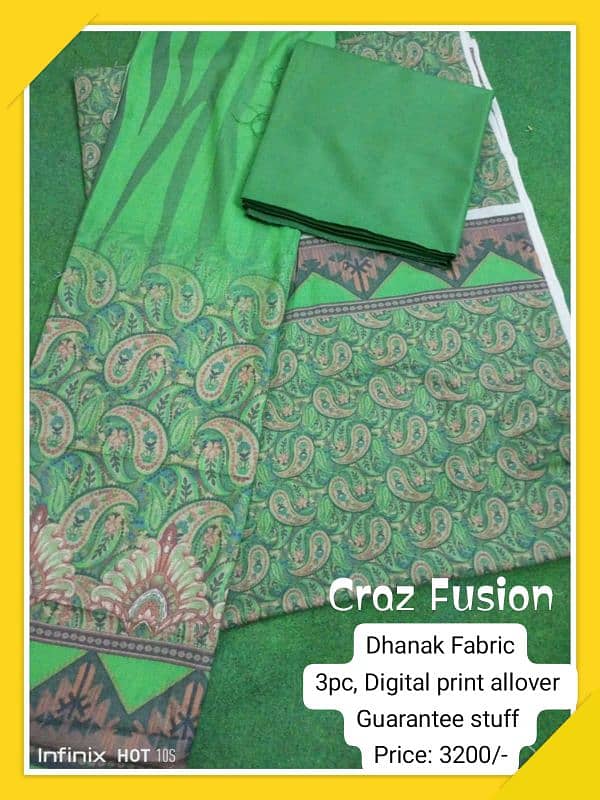 Unstitched dhanak suits delivery all over Pakistan 1