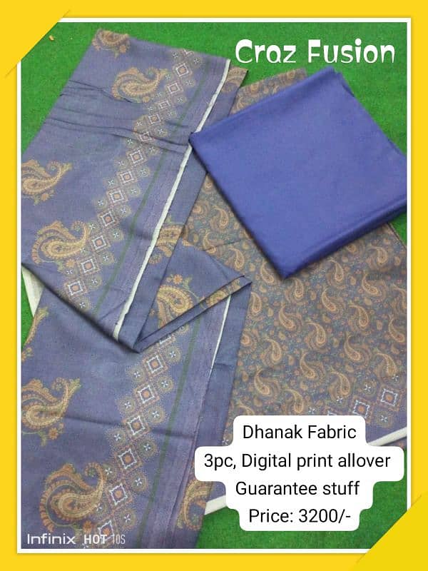 Unstitched dhanak suits delivery all over Pakistan 2