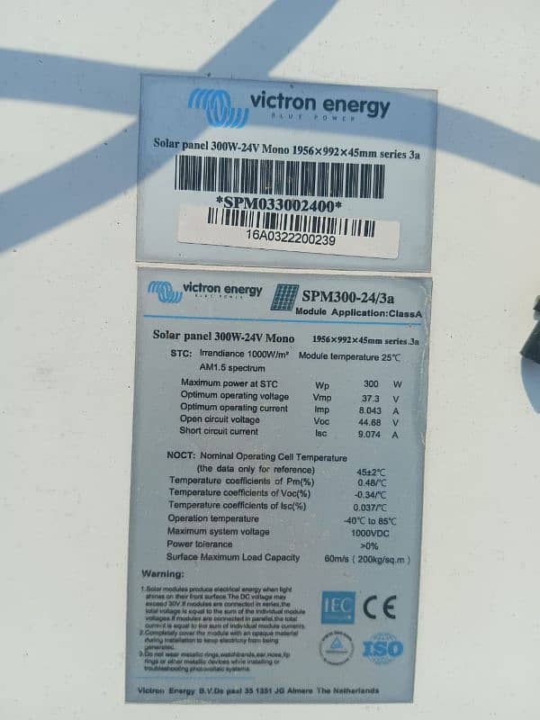 solar panels used victron Energy American 1