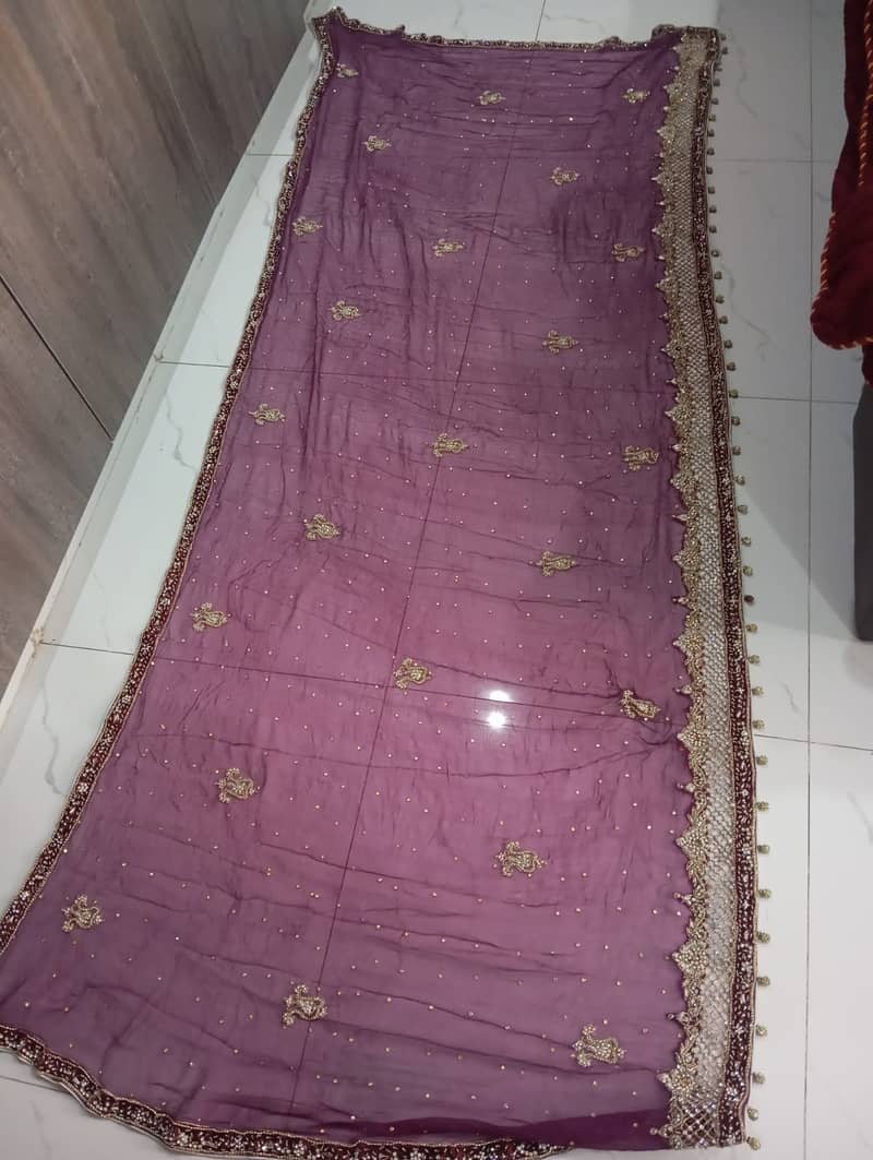 Bridal Lehnga Mehroon Color Valvet Lehnga 4