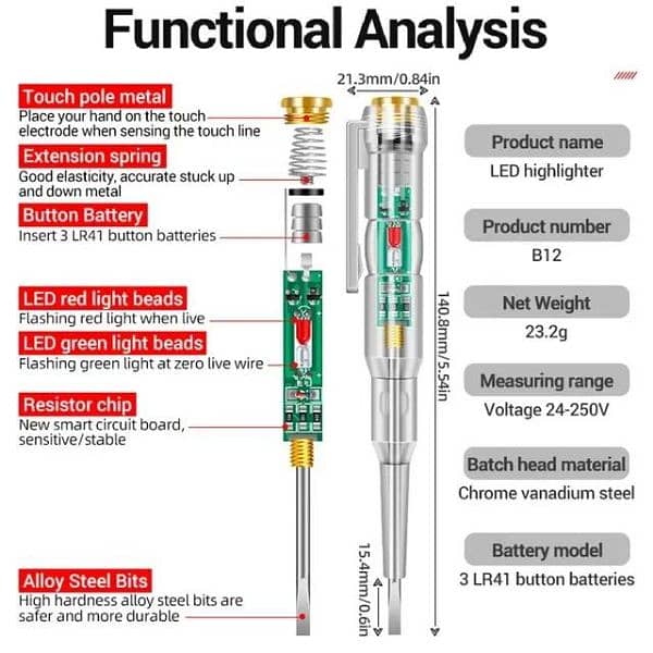 Stainless Steel Voltage Tester 3