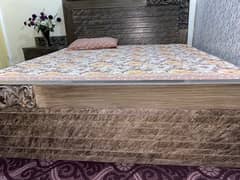 Wooden king size bed set with medicated foam in very reasonable price