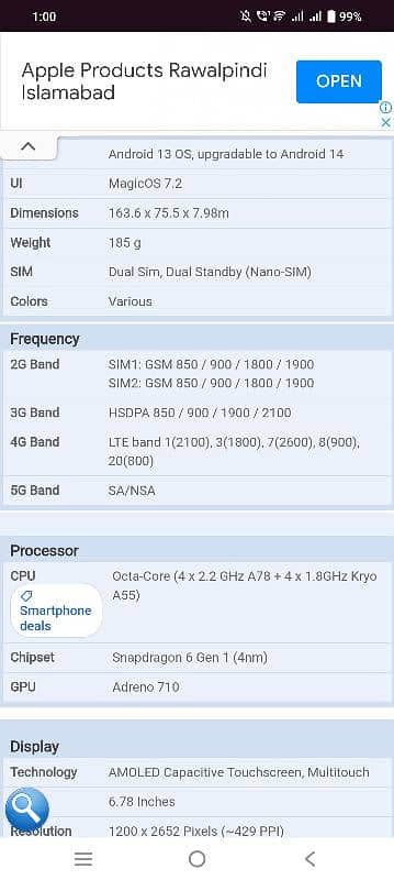 Honor 9xb (Pro wesy likha ha) 12/256 8