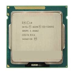 Intel Xeon 1240 v2. same as i7 3770 in performance