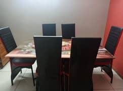 Dining table with 6 chairs