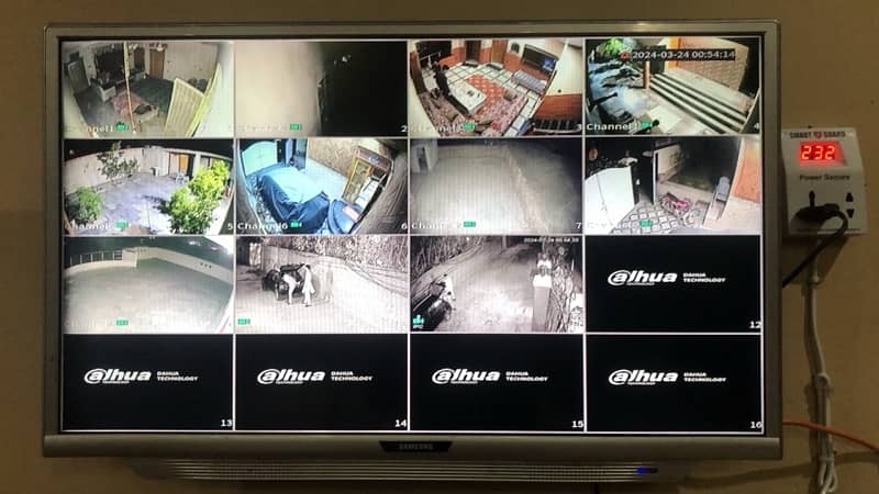 Hikvision 2 mp Camera dahua Dvr 4 ch bnc+dc power supply HDD 500 gb 8