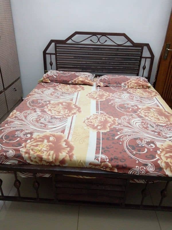 Bed with mattress and Dressing Iron new jesi hai 2