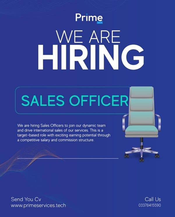 hiring sales officer and digitizer international Apply now 0