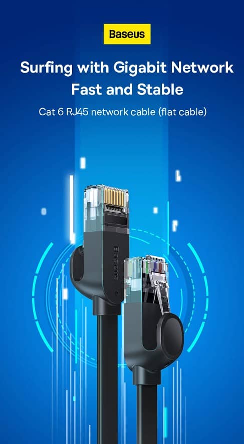 BASEUS CAT6 1000MBPS FLAT 15M ETHERNET CABLE- DAMAGED!!! 8