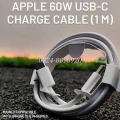 Original Apple C To C Charging Cable Iphone 15 16 Pro Max Data IOS 18