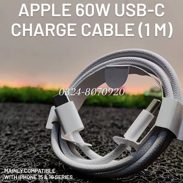 Original Apple C To C Charging Cable Iphone 15 16 Pro Max Data IOS 18 0